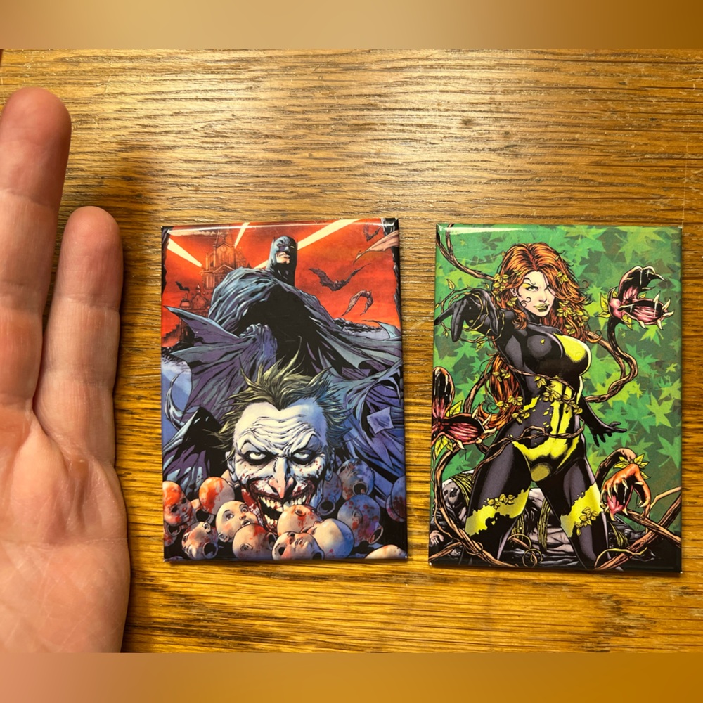 Batman/Joker and Poison Ivy - Comic Book Art Magnets